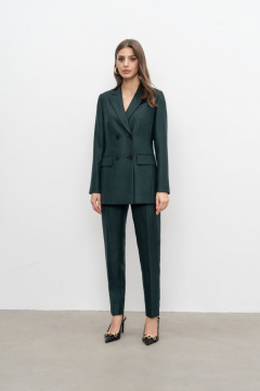 Зеленые брюки из текстиля для ежедневных образов Elema 3К-12167-1-170 зелёный - фото 1