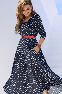 Vittoria Queen 16283/1 дизайн_горох_синий+белый