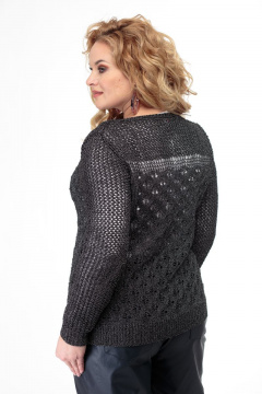 Джемпер прямого силуэта из шерсти и трикотажа Anelli 839 андронит - фото 2