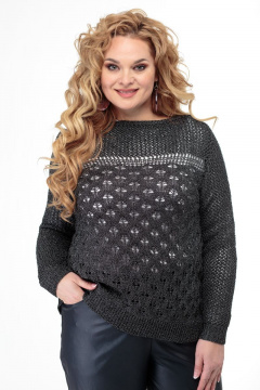 Джемпер прямого силуэта из шерсти и трикотажа Anelli 839 андронит - фото 3