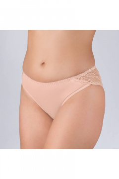 Трусы из хлопкового трикотажа с кружевной отделкой Verally 1004-3 серебристый пион - фото 3