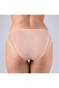 Трусы из хлопкового трикотажа с кружевной отделкой Verally 1004-3 серебристый пион - фото 2