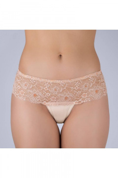 Трусы-стринги из эластичного полотна и кружева Verally 1014-3 жасмин - фото 1