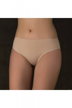 Трусы из хлопкового трикотажа с кружевом и классической линией Verally 102-1 серебристый пион - фото 1