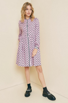 Демисезонное платье с отрезом и карманами, стойка-воротник Art Ribbon M3737P - фото 2
