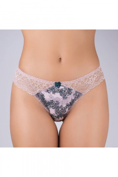 Трусы-стринги с кружевной отделкой из эластичного полотна Verally 1047-2 бриджит - фото 1