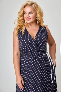 Платье Anelli 1055.1 синий_горох - фото 4