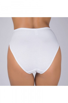 Трусы из хлопкового трикотажа с кружевной отделкой Verally 107-5 белый - фото 2