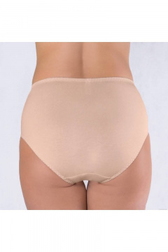 Трусы с высокой линией из хлопка и трикотажа, гладкие Verally 109-8 серебристый пион - фото 2