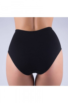 Трусы из хлопка с лайрой и кружевной отделкой Verally 110-5 черный - фото 2