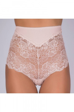 Трусы из эластичного кружева и трикотажа, розовые Verally 112-8 серебристый пион - фото 1
