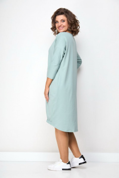 Стильное платье из вискозы с термо-печатью и укороченным рукавом Solomeya Lux 940-2 - фото 5