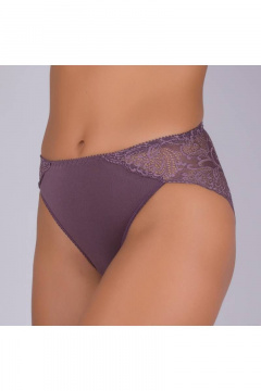 Фиолетовые трусы из трикотажа и кружева Verally 138-6 крокус - фото 3