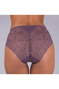 Фиолетовые трусы из трикотажа и кружева Verally 138-6 крокус - фото 2
