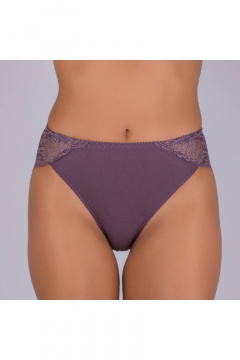 Фиолетовые трусы из трикотажа и кружева Verally 138-6 крокус - фото 1