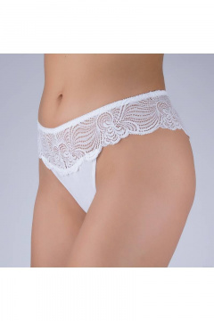 Трусы из хлопкового трикотажа с кружевной отделкой Verally 157-4 белый - фото 3