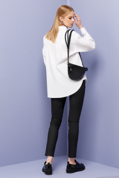 Блузка женская оверсайз деловой из хлопка Панда 112540w белый - фото 3