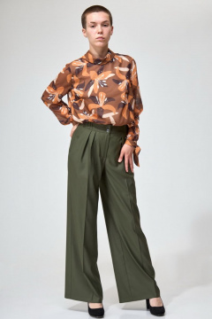 Брюки палаццо широкие с стрелками и высокой посадкой Angelina & Сo 753 - фото 4