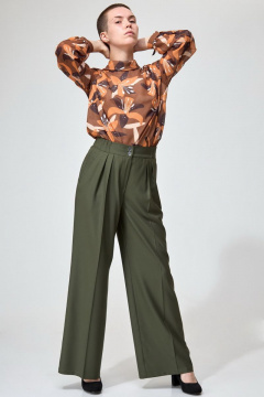 Брюки палаццо широкие с стрелками и высокой посадкой Angelina & Сo 753 - фото 1