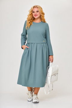 Платье Swallow 613 пепельно-голубой - фото 4