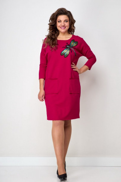 Платье в спортивном стиле из трикотажа с вышивкой Solomeya Lux 938B - фото 5