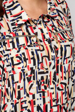 На каждый день женская рубашка мультиколор с накладными карманами Solomeya Lux 897A - фото 3