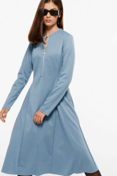 Демисезонное платье из трикотажа со стойкой и молнией спереди MilMil 1076 Торонто - фото 5