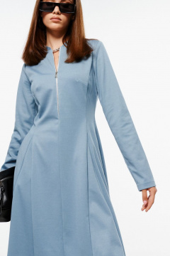 Демисезонное платье из трикотажа со стойкой и молнией спереди MilMil 1076 Торонто - фото 3