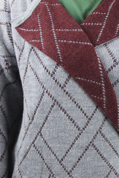 Демисезонный жакет из шерсти с разрезами по бокам Полесье С2758-18 9С0348-Д43 158,164 стальной - фото 3