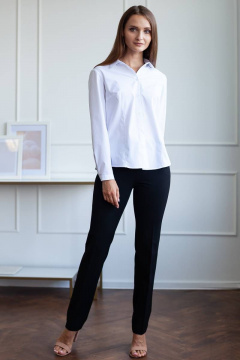 Рубашка белая из текстиля для делового и повседневного стиля Femme & Devur 70160 12.1F(170) - фото 1