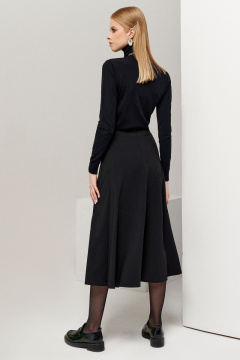 Трапеция из трикотажа длины миди, универсальная и комфортная Панда 117650w черный - фото 2