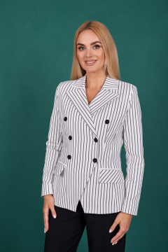 Деловой комплект из жакета и брючных кюлотов из текстиля Azzara 881Б - фото 2