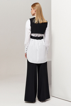 Жилет женский короткий деловой из текстиля Панда 107837w черный - фото 2