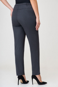 Синие брюки из текстиля с длиной 102 см для комфорта DaLi 4333 крупная_клетка - фото 2