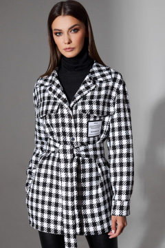 Жакет свободного кроя из костюмной ткани с накладными карманами DILIA 0661 мультидизайн - фото 3