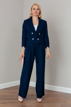 Классический костюм 2-ка с блейзером и брюками в стиле делового лука MadameRita 5169 - фото 3