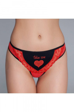 Трусы-брифы из эластичного полотна с принтом Verally S008-1 помада - фото 1