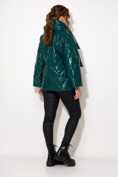 Куртка-комплект на запах с шарфом из стеганой ткани Koketka i K 974-1 зеленый - фото 5