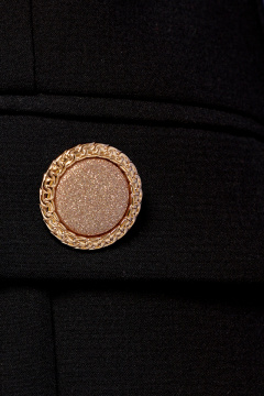 Платье-футляр короткое деловое с квадратным вырезом Панда 114080w черный - фото 4