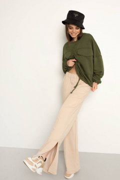 Брюки, свитшот AURA otd 8005 хаки+кремовый - фото 1