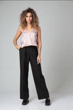 Брюки-палаццо со стрелками для делового образа Takka Plus 22-154 черный - фото 2