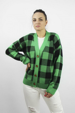 Жакет трикотажный с V-образным вырезом и пуговицами Полесье С2692-22 2С5169-Д43 170,176 бильярд - фото 1