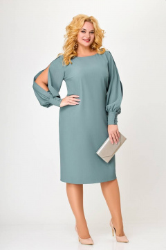 Платье Swallow 614 пепельно-голубой - фото 4