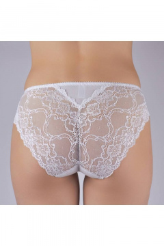 Трусы из эластичного полотна и кружева с задней отделкой Verally 138-6 белый - фото 2