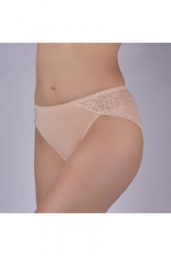 Трусы из трикотажного полотна с кружевом и кружевая задняя часть Verally 138-6 жасмин - фото 3