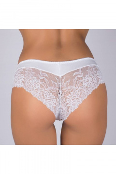 Трусы из трикотажного хлопка с кружевными вставками Verally 190-3 белый - фото 2