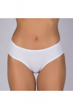 Трусы из трикотажного хлопка с кружевными вставками Verally 190-3 белый - фото 1