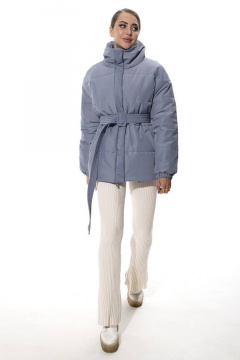 Демисезонная утепленная куртка с высоким воротником Golden Valley 7137 синий - фото 2