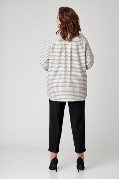 Костюм: бежевые свободные брюки и рубашка из текстиля Орхидея 1146-2 - фото 2