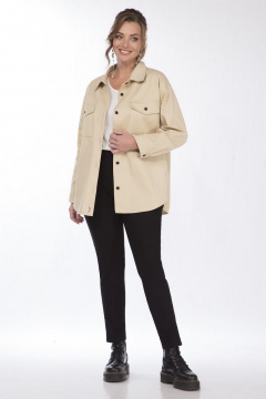 Блузка из эко-кожи свободного кроя с рукавом летучая мышь Matini 4.1515 - фото 4